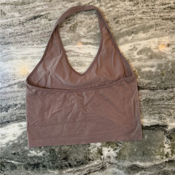 So. Seamless Ribbed Halter Tank Top Size Large - Picture 2 of 3